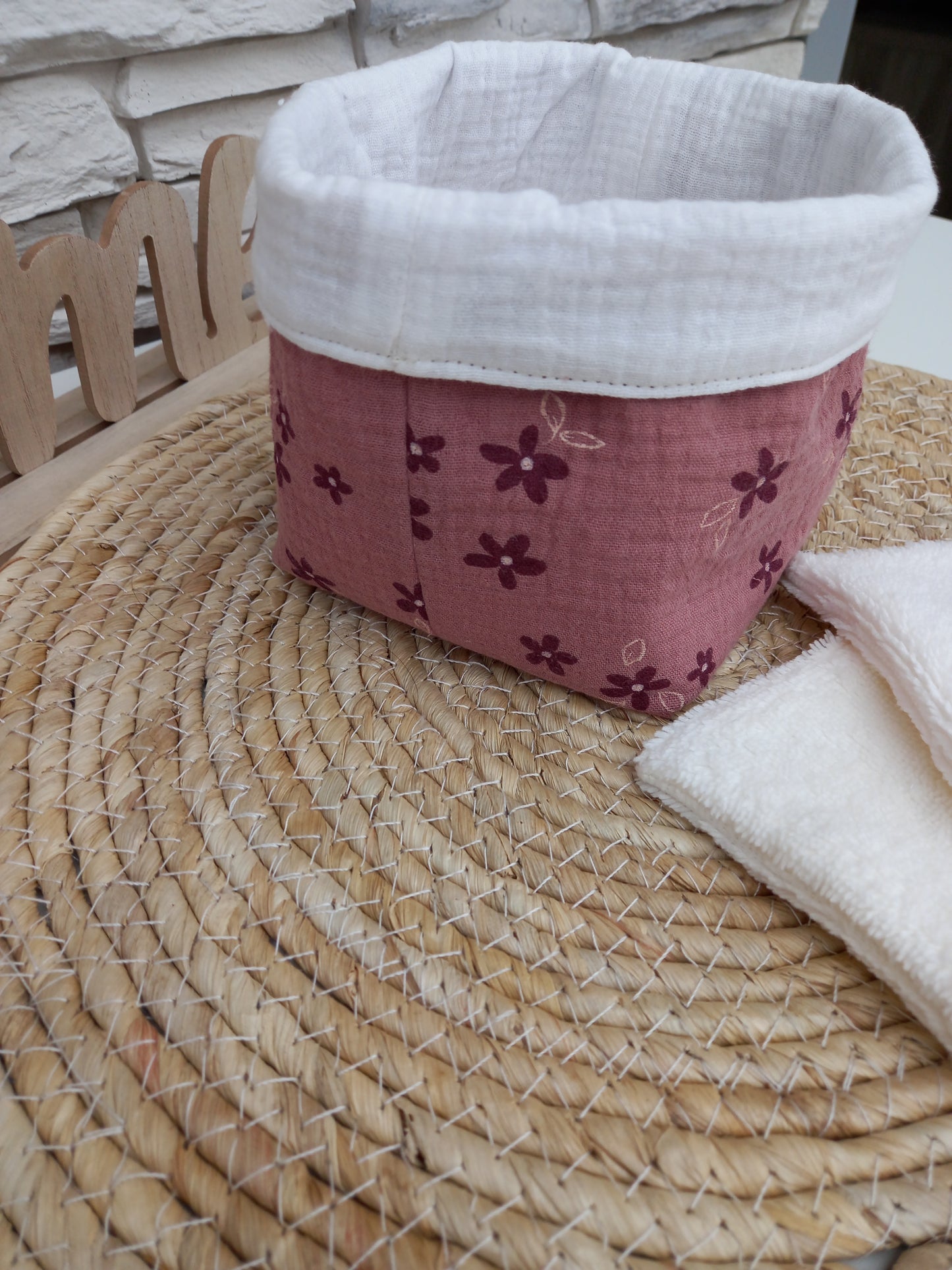 Panière double gaze Flora