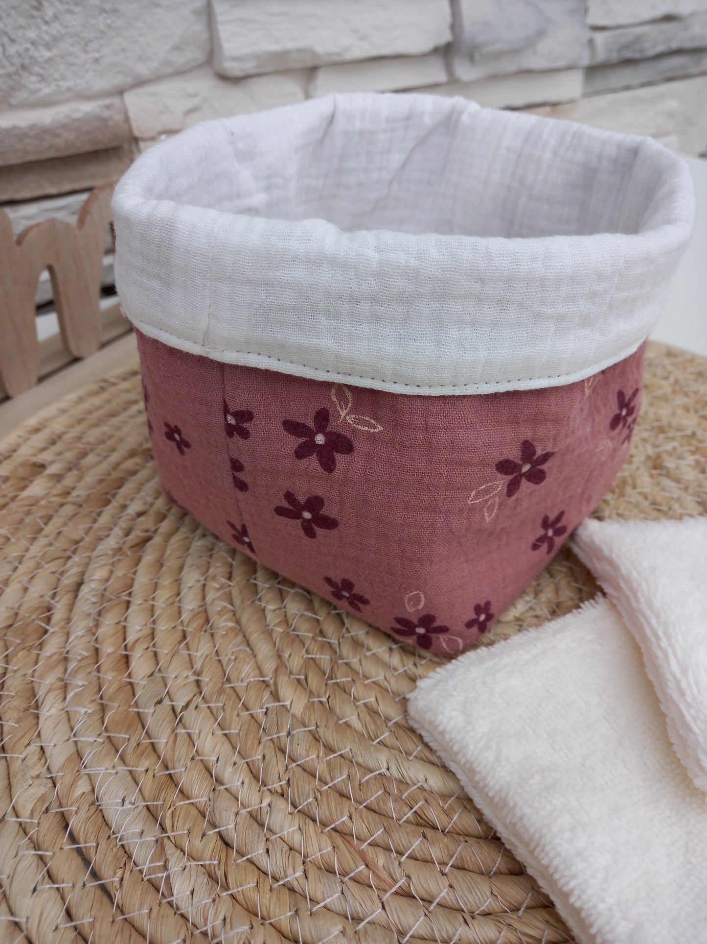 Panière double gaze Flora