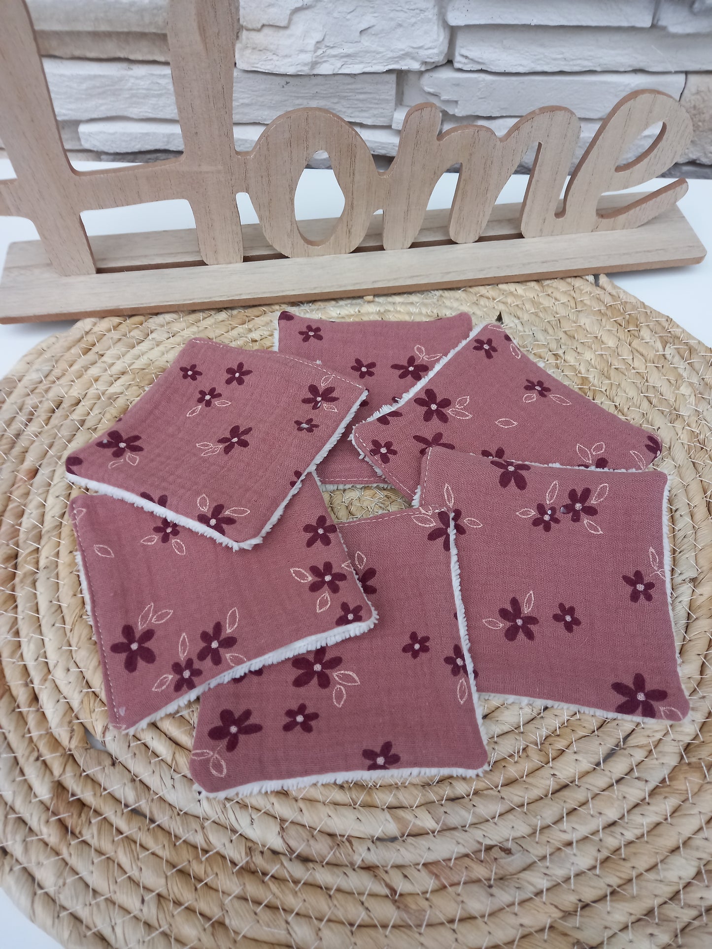 Cotons lavables Flora