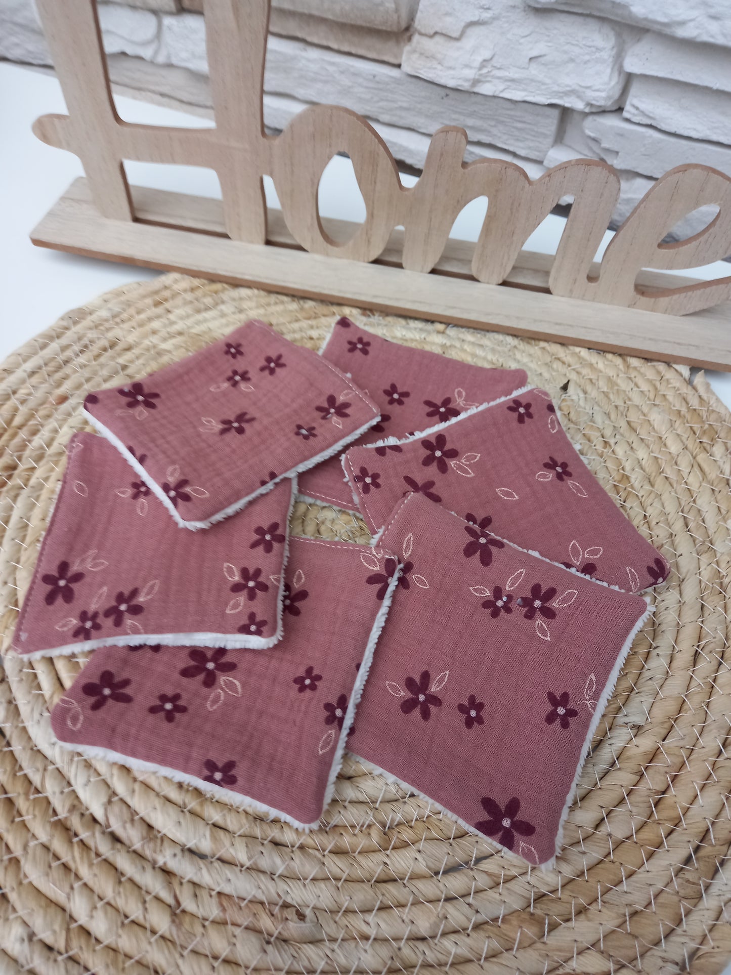 Cotons lavables Flora