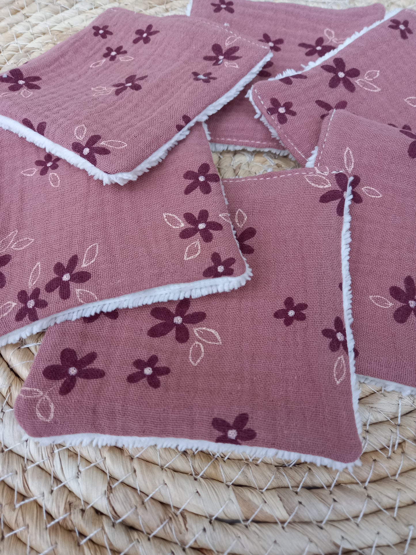 Cotons lavables Flora