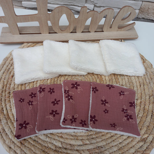 Cotons lavables Flora