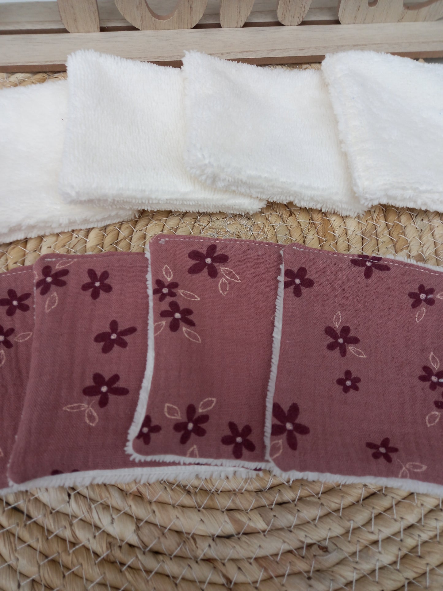 Cotons lavables Flora