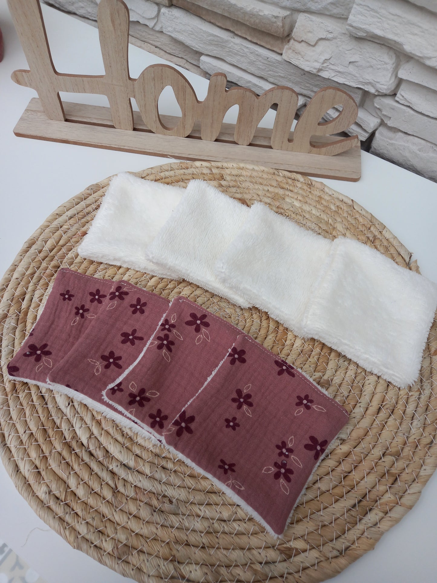 Cotons lavables Flora