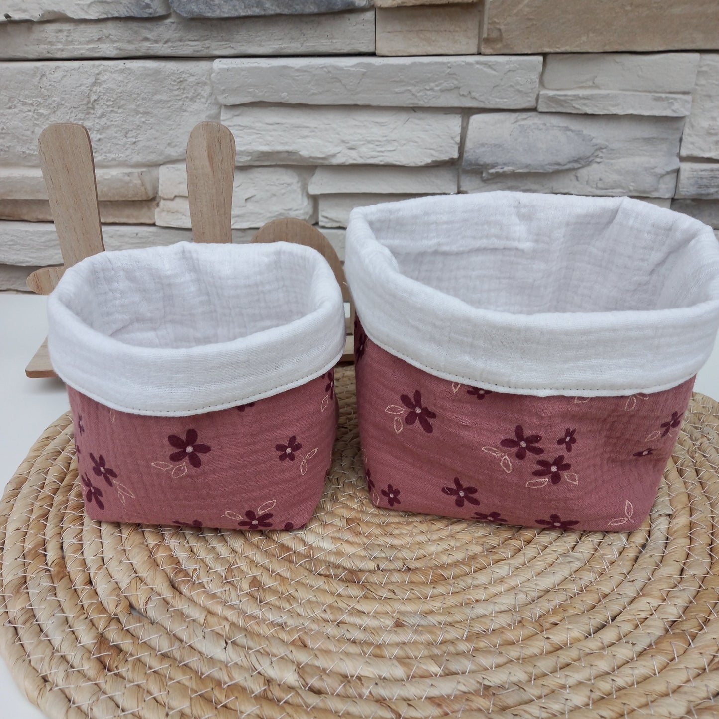 Panière double gaze Flora