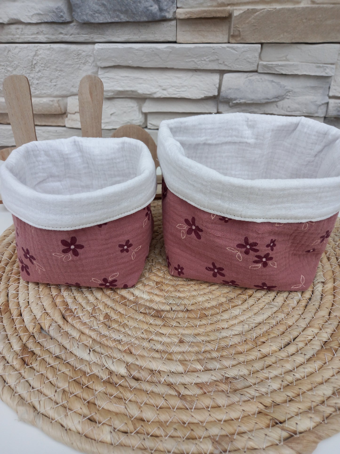 Panière double gaze Flora