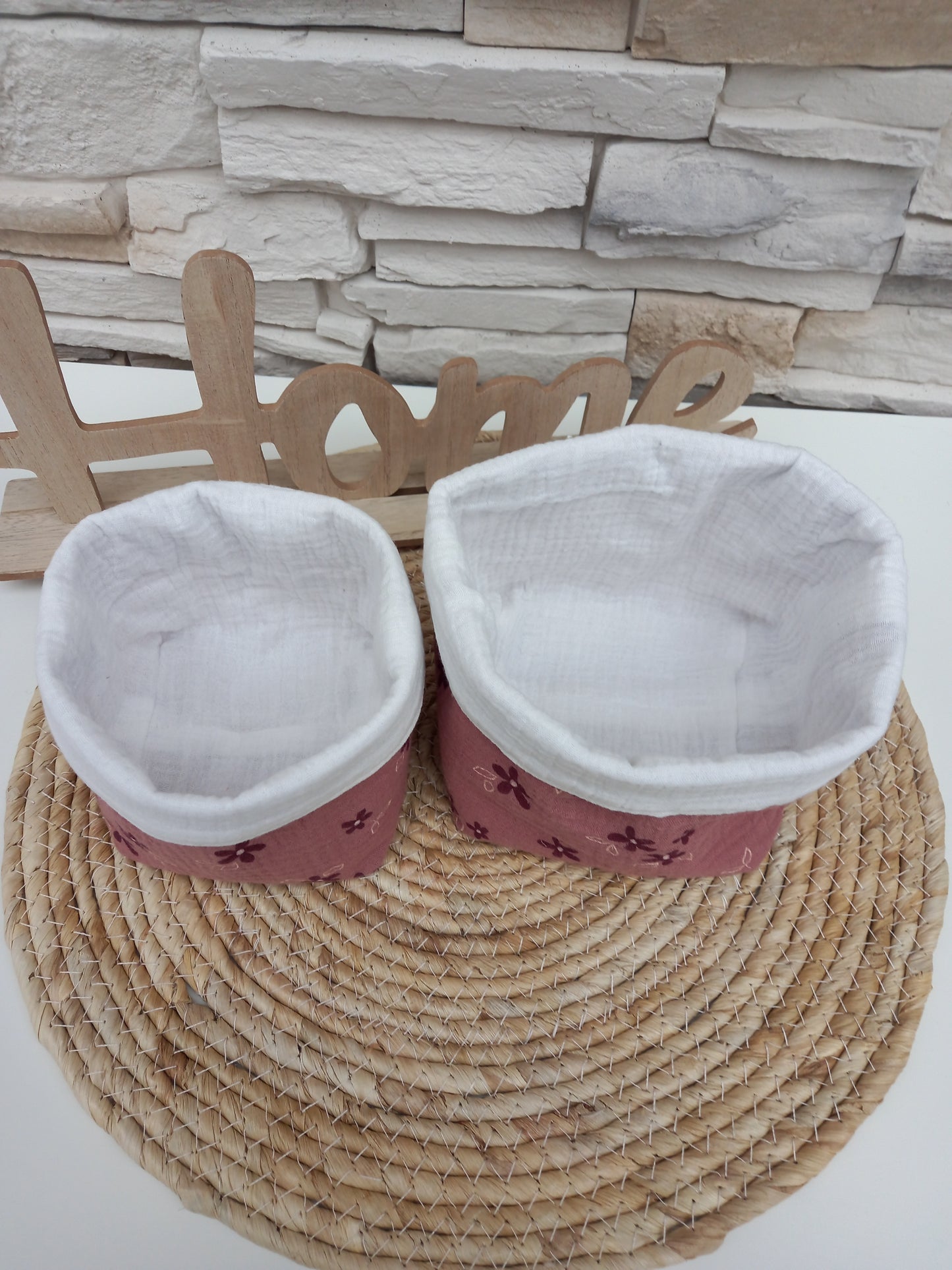 Panière double gaze Flora