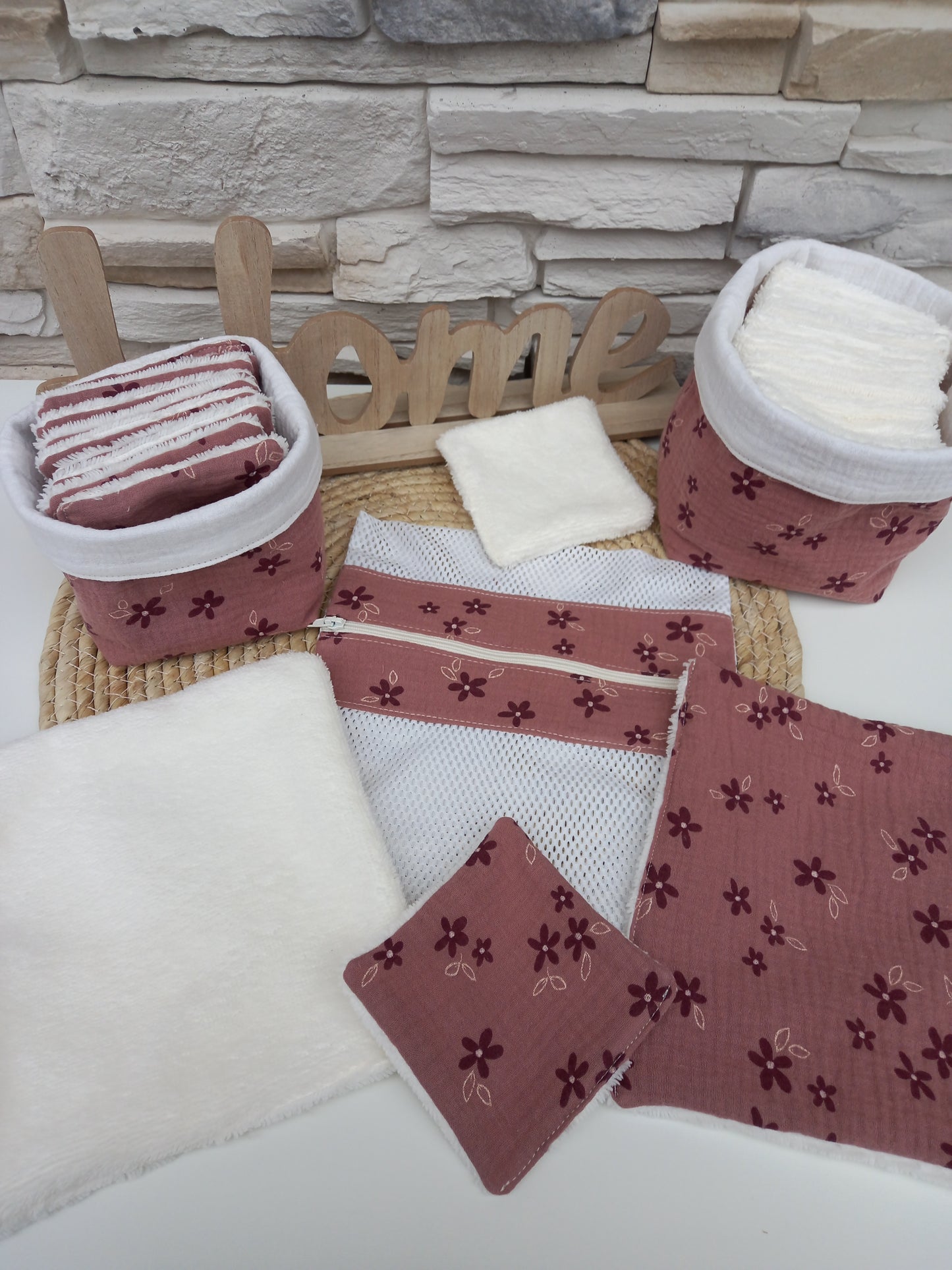 Cotons lavables Flora