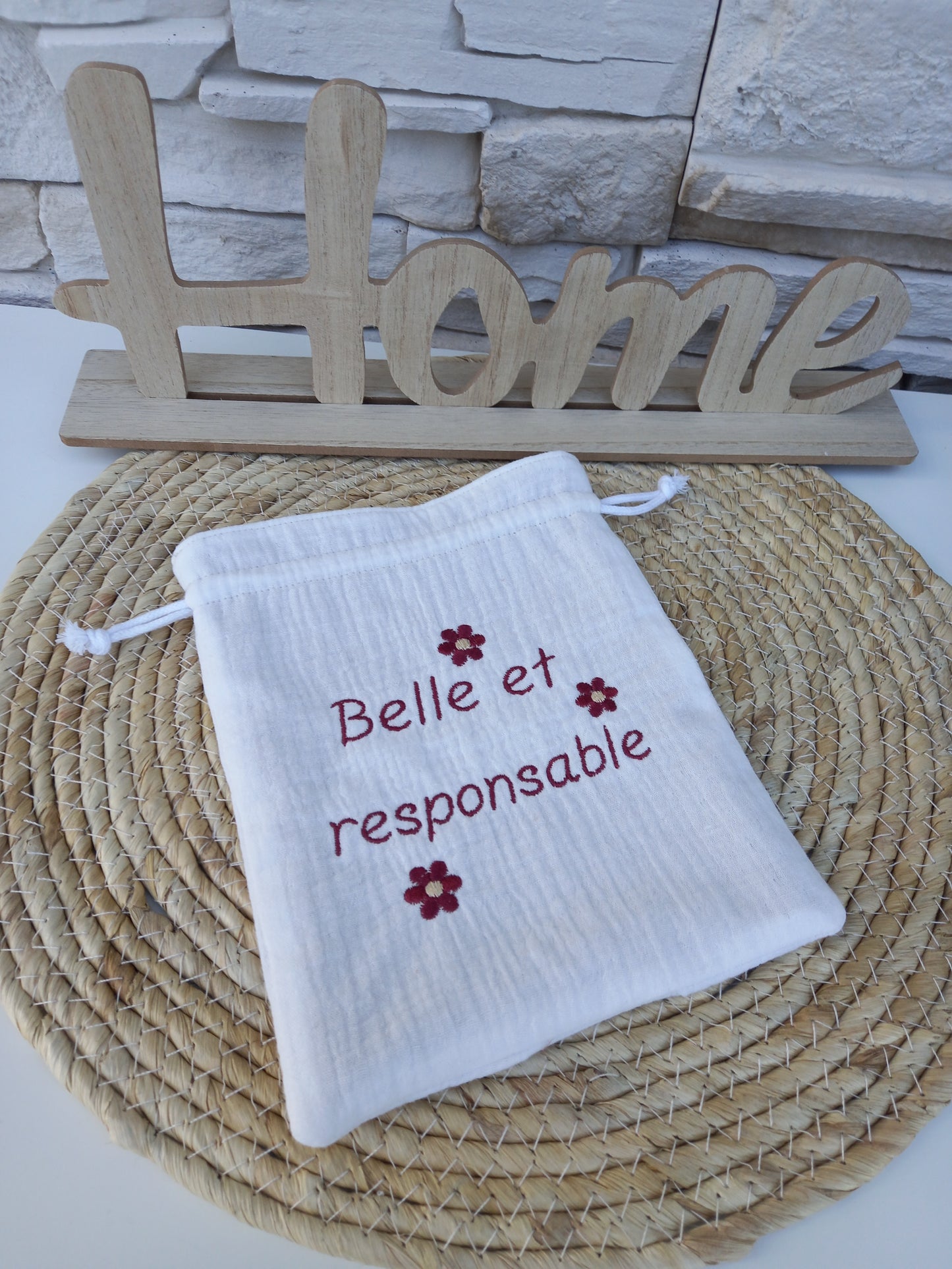 Pochon doublé double gaze