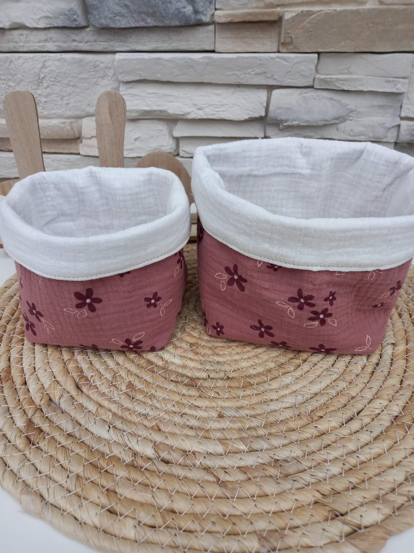 Panière double gaze Flora