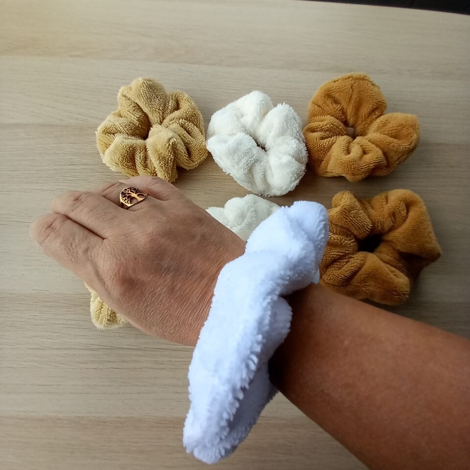 Manchettes skincare en éponge bambou