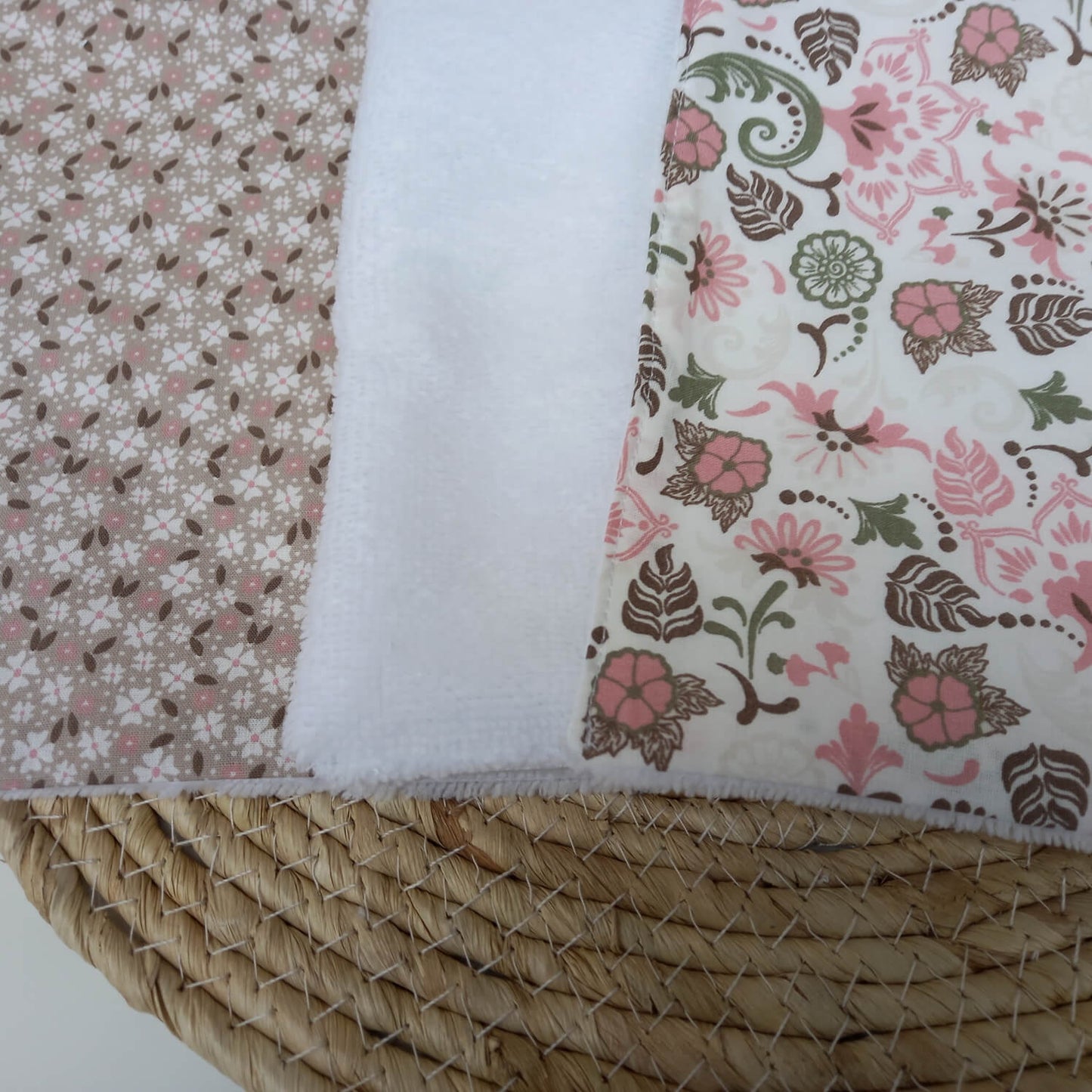 Serviettes visage Jardin rosé et Mini fleuri