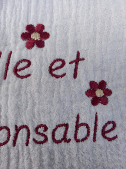 Pochon doublé en double gaze